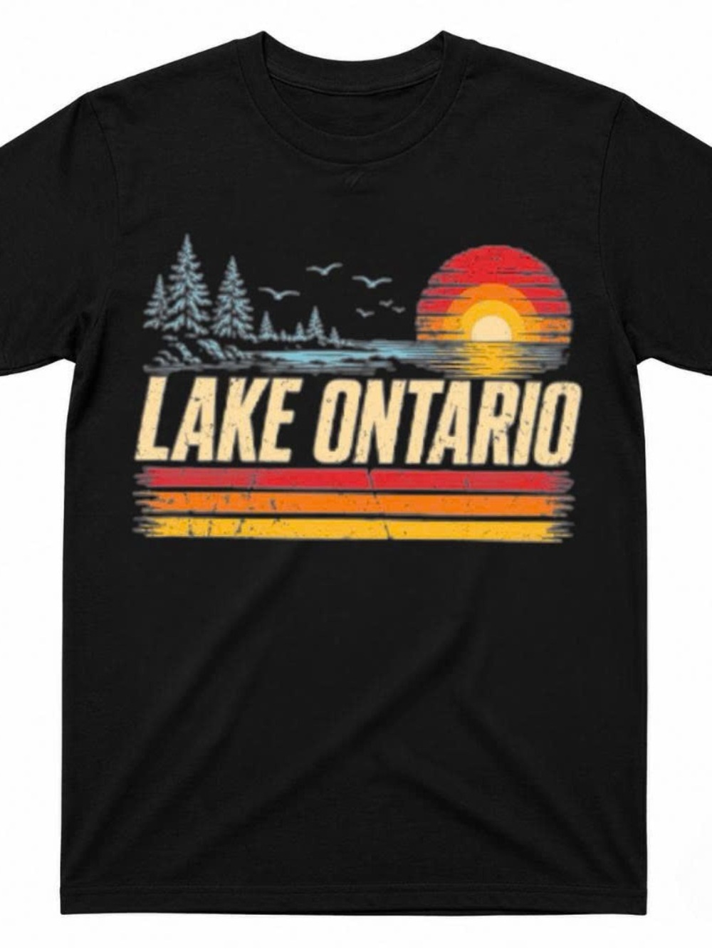 Gildan Black Lake Ontario Graphic Tee